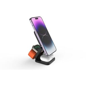 CubeNest E310 3in1 vezeték nélküli mágneses töltő + MagSafe támogatás - szürke kép