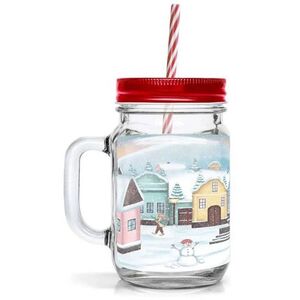 Toro Pohár tetővel és szívószállal, 450 ml, Falucska kép