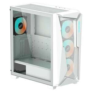 GIGABYTE C301GW Fehér Midi-Tower Számítógép Ház - Üveg Oldalpanel, RGB kép