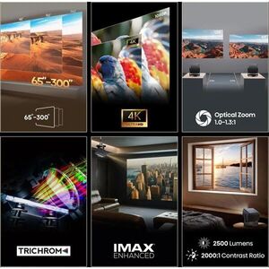 Hisense c3 mini laser projektor, 4k ultra hd 3840x2160, 16: 9, 65&... kép