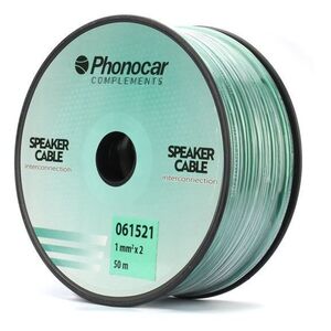 Phonocar 061521 hangszóró kábel 2x1 mm², zöld szín, 50 méter teke... kép