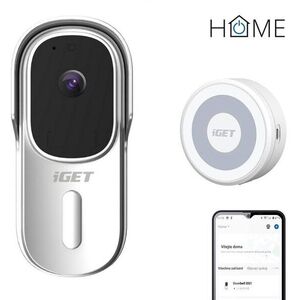 iGET HOME Doorbell DS1 White + Chime CHS1 White - FullHD kép
