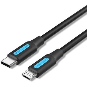 Vention USB-C 2.0 to Micro USB 2A Cable 0.5m Black kép