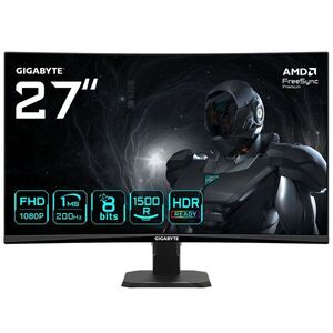 GIGABYTE 27" GS27FCA 16: 9 FullHD VA Ívelt Gaming Monitor - Fekete kép