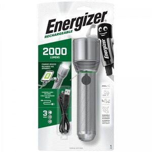 Energizer metal light USB tölthető fém LED-es zseblámpa, elemlámpa 2000lm powerbank - Kiárusítás kép