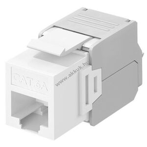 Goobay Keystone modul RJ45 CAT 6A UTP 16, 5mm széles krokodil típus klemmsín szerszámmentes LSA fehér kép