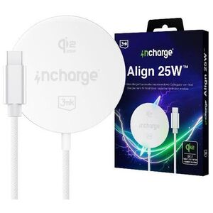 3MK InCharge Align Qi2.2, 25 W, Apple kompatibilis, fehér kép