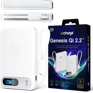 3MK Incharge Genesis Qi2, 10.000mAh, 25W MagSafe + USB-C PD 45W, integrovaný kabel, bílá kép