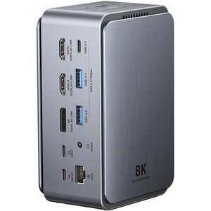 Vention USB-C to DP/HDMI*2/USB 3.2 Gen 2 Type-C/USB 3.2 Gen 2 Type-A*2/USB 2.0/USB 2.0-C/SD/TF/RJ45/ kép
