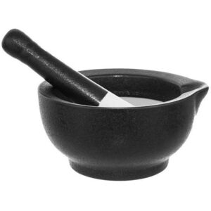Orion porcelán mozsár, 12 cm átmérő, fekete kép