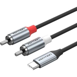 Vention USB-C Male to 2RCA Male with DAC Audio Cable 2M Gray kép