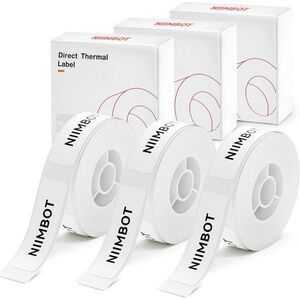 Niimbot T címke szett (3 méret): 12x40mm, White, 155 db / 15x30mm, White, 195 db / 15x50mm, White, 1 kép