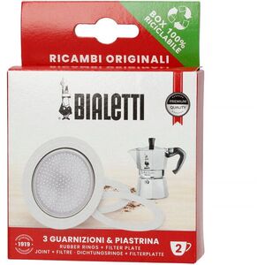 Bialetti tesnění (3 ks) + sítko pro hliníkové moka konvičky 2tz kép