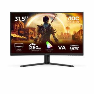 AOC 31, 5" C32G42ZE 1920x1080 4ms Ívelt VA Gaming 260 Hz monitor kép