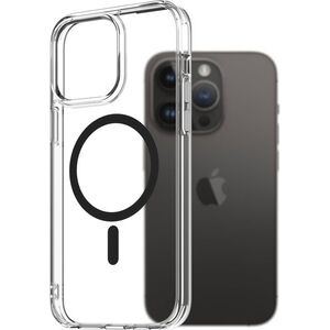 AlzaGuard Crystal Clear TPU Case Compatible with Magsafe iPhone 14 Pro Max fekete tok kép