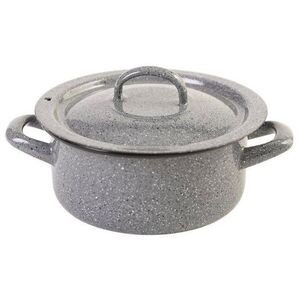 Metalac Kámen Klasik lapos, zománcozott lábas fedővel, 20cm, 2, 8 l kép