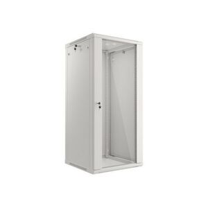 Lanberg 19'' 27U 600x600mm szürke (üvegajtó) fali rack... kép
