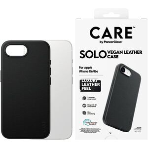 PanzerGlass CARE tok, Apple iPhone 17e/16e SOLO MagSafe fekete vegán bőr kép