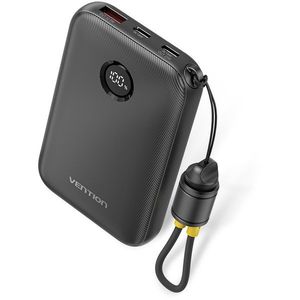 Vention 10000mAh Power Bank (USB-C + USB-C/USB-C/USB-A) 22.5W Black kép